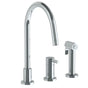 Watermark - Deck Mounted 3 Hole Gooseneck Kitchen Set -  Includes Side Spray - Vintage Copper
