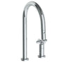 Watermark - Deck Mounted 2 Hole Gooseneck Kitchen Faucet with Pull Down Spray - Vintage Copper