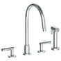 Watermark - Deck Mounted 4 Hole Gooseneck Kitchen Set -  Includes Side Spray - Vintage Copper