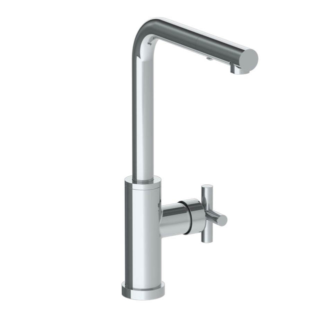 Watermark - Deck Mounted 1 Hole Square Top Kitchen Faucet with Pull Out Spray - High Spout - Vintage Copper