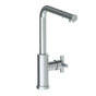 Watermark - Deck Mounted 1 Hole Square Top Kitchen Faucet with Pull Out Spray - High Spout - Vintage Copper