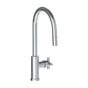 Watermark - Deck Mounted 1 Hole Gooseneck Kitchen Faucet with Pull Down Spray - High Spout - Vintage Copper