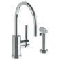 Watermark - Deck Mounted 2 Hole Gooseneck Kitchen Set -  Includes Side Spray - Vintage Copper