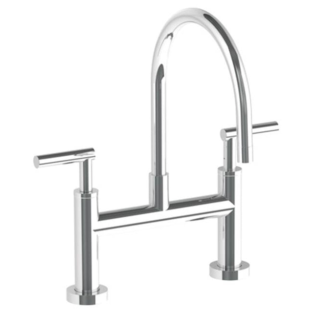 Watermark - Deck Mounted Bridge Gooseneck Kitchen Faucet - Vintage Copper