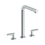 Watermark - Deck Mounted 3 Hole Square Top Kitchen Faucet with Pull Out Spray - Vintage Copper