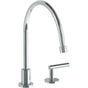 Watermark - Deck Mounted 2 Hole Extended Gooseneck Kitchen Faucet - Vintage Copper