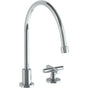 Watermark - Deck Mounted 2 Hole Extended Gooseneck Kitchen Faucet - Vintage Copper