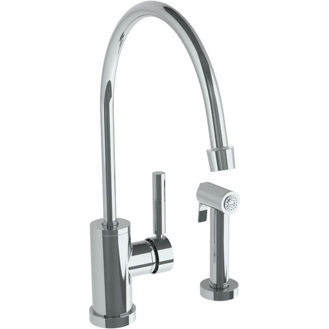 Watermark - Deck Mounted 2 Hole Extended Gooseneck Kitchen Set - Includes Side Spray - Vintage Copper