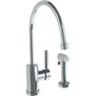 Watermark - Deck Mounted 2 Hole Extended Gooseneck Kitchen Set - Includes Side Spray - Vintage Copper