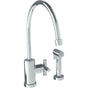 Watermark - Deck Mounted 2 Hole Extended Gooseneck Kitchen Set - Includes Side Spray - Vintage Copper