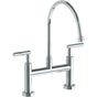 Watermark - Deck Mounted Bridge Extended Gooseneck Kitchen Faucet - Vintage Copper