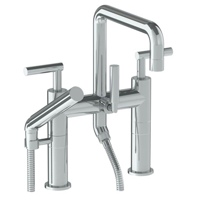 Watermark - Deck Mounted Exposed Square Bath Set with Hand Shower - Vintage Copper