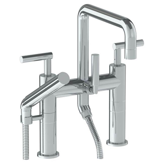 Watermark - Deck Mounted Exposed Square Bath Set with Hand Shower - Vintage Copper