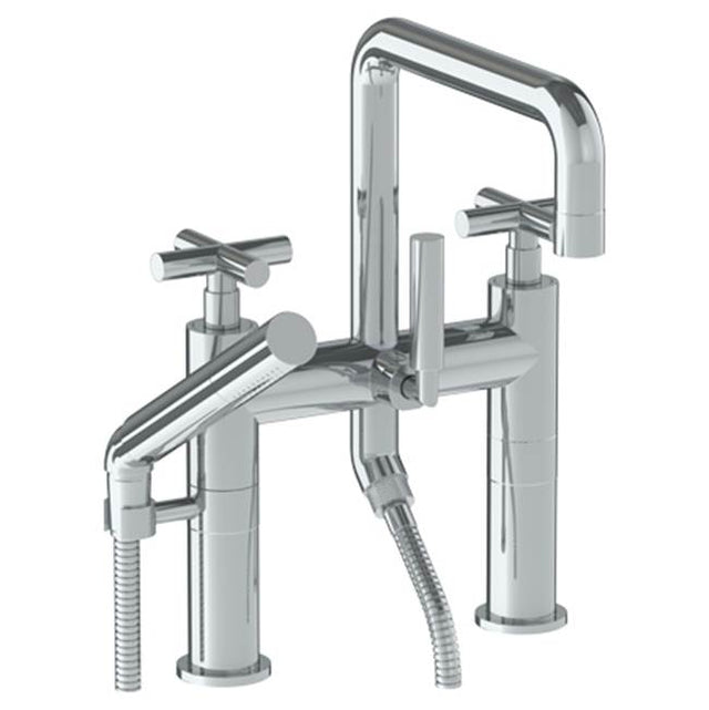 Watermark - Deck Mounted Exposed Square Bath Set with Hand Shower - Vintage Copper