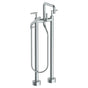 Watermark - Floor Standing Bath set with Square Spout and Slim Hand Shower - Vintage Copper