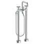 Watermark - Floor Standing Bath set with Square Spout and Slim Hand Shower - Vintage Copper