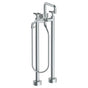 Watermark - Floor Standing Bath set with Square Spout and Volume Hand Shower - Vintage Copper