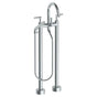 Watermark - Floor Standing Bath set with Gooseneck Spout and Slim Hand Shower - Vintage Copper
