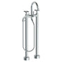 Watermark - Floor Standing Bath set with Gooseneck Spout and Slim Hand Shower - Vintage Copper