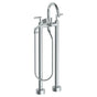 Watermark - Floor Standing Bath set with Gooseneck Spout and Volume  Hand Shower - Vintage Copper