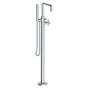 Watermark - Single Hole Floor Standing Square Bath set with Hand Shower - Vintage Copper