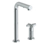 Watermark - Deck Mounted 2 Hole Square Top Prep Faucet with Pull Out Spray - Vintage Copper