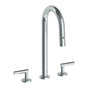 Watermark - Deck Mounted 3 Hole Gooseneck Prep Faucet with Pull Down Spray - Vintage Copper