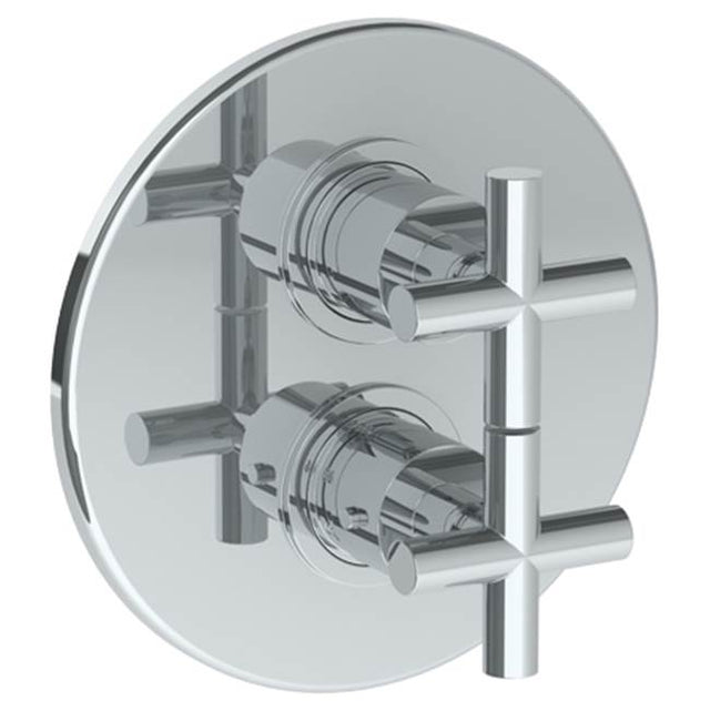 Watermark - Wall Mounted Thermostatic Shower Trim with built-in control, 7 1/2'' dia. - Vintage Copper