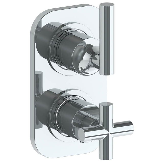Watermark - Wall Mounted Mini Thermostatic Shower Trim with built-in control, 3 1/2'' - Vintage Copper