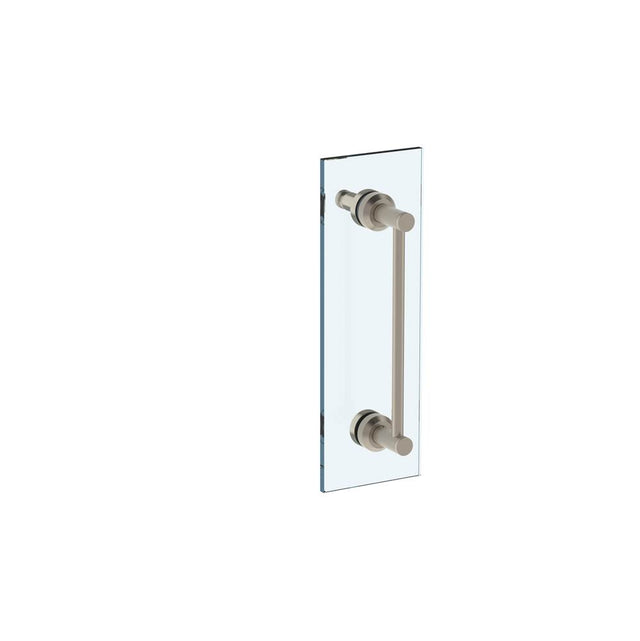Watermark - Urbane 12'' Shower Door Pull  With Knob / Glass Mount Towel Bar with Hook - Vintage Copper