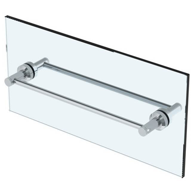 Watermark - Urbane 6'' Double Shower Door Pull / Glass Mount Towel Bar - Polished Natural Brass