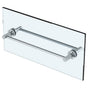 Watermark - Urbane 6'' Double Shower Door Pull / Glass Mount Towel Bar - Polished Natural Brass