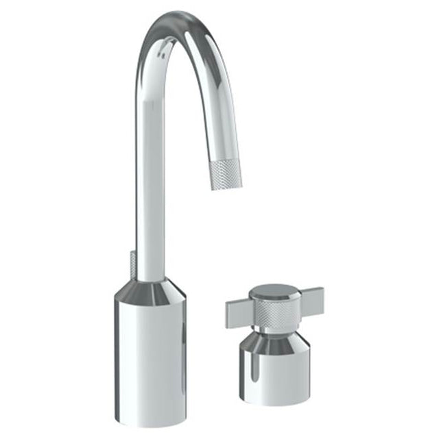 Watermark - Deck Mounted 2 Hole Extended Lavatory Set With Gooseneck Spout - Vintage Copper