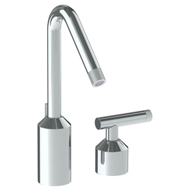 Watermark - Deck Mounted 2 Hole Extended Lavatory Set With Angled Spout - Vintage Copper