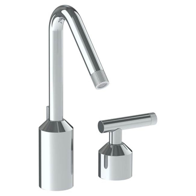Watermark - Deck Mounted 2 Hole Extended Lavatory Set With Angled Spout - Vintage Copper
