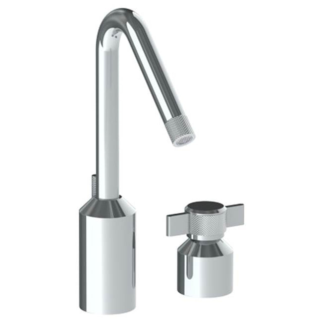 Watermark - Deck Mounted 2 Hole Extended Lavatory Set With Angled Spout - Vintage Copper