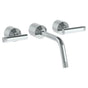 Watermark - Wall Mounted 3 Hole Lavatory Set with 8 3/4'' spout - Vintage Copper
