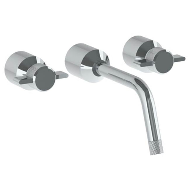 Watermark - Wall Mounted 3 Hole Lavatory Set with 8 3/4'' spout - Vintage Copper