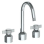 Watermark - Deck Mounted 3 Hole Lavatory Set With Gooseneck Spout - Vintage Copper