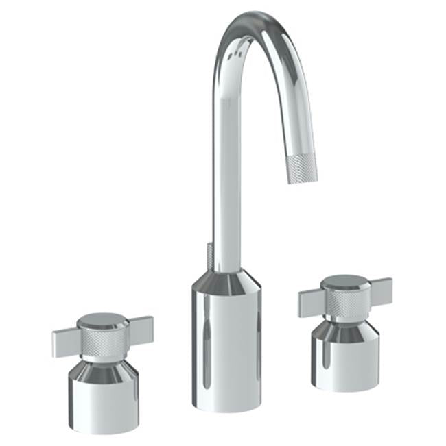 Watermark - Deck Mounted 3 Hole Extended Lavatory Set With Gooseneck Spout - Vintage Copper