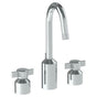 Watermark - Deck Mounted 3 Hole Extended Lavatory Set With Gooseneck Spout - Vintage Copper