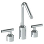 Watermark - Deck Mounted 3 Hole Extended Lavatory Set With Angled Spout - Vintage Copper