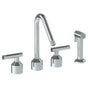 Watermark - Deck Mounted 4 Hole Kitchen Set With Angled Spout - Includes Side Spray - Vintage Copper