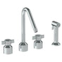 Watermark - Deck Mounted 4 Hole Kitchen Set With Angled Spout - Includes Side Spray - Vintage Copper