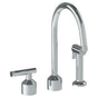 Watermark - Deck Mounted 3 Hole Kitchen Set  With Gooseneck Spout- Includes Side Spray - Vintage Copper