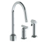 Watermark - Deck Mounted 3 Hole Kitchen Set  With Gooseneck Spout- Includes Side Spray - Vintage Copper
