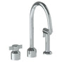Watermark - Deck Mounted 3 Hole Kitchen Set  With Gooseneck Spout- Includes Side Spray - Vintage Copper
