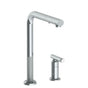 Watermark - Deck Mounted 2 Hole Square Top Kitchen Faucet with Pull Out Spray - Vintage Copper