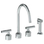 Watermark - Deck Mounted 4 Hole Kitchen Set With Gooseneck Spout - Includes Side Spray - Vintage Copper