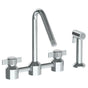 Watermark - Deck Mounted Bridge Kitchen Faucet With Independent Side Spray - Vintage Copper